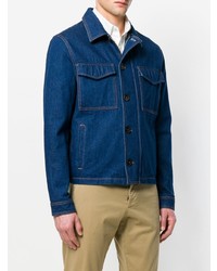 Veste en jean bleu marine AMI Alexandre Mattiussi