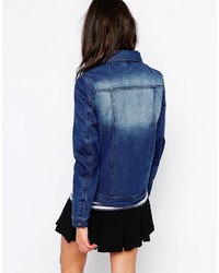 Veste en jean bleue