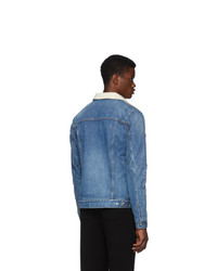 Veste en jean bleue Balmain