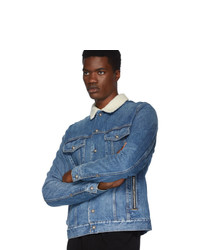 Veste en jean bleue Balmain