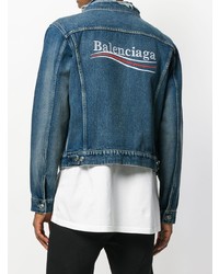 Veste en jean bleue Balenciaga