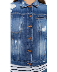 Veste en jean bleue