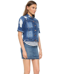 Veste en jean bleue