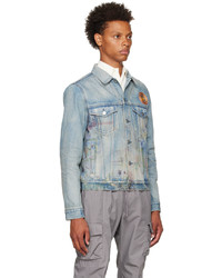 Veste en jean brodée bleu clair John Elliott