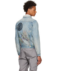 Veste en jean brodée bleu clair John Elliott