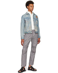 Veste en jean brodée bleu clair John Elliott