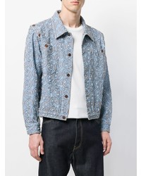 Veste en jean brodée bleu clair Telfar