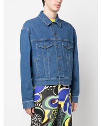 Veste en jean brodée bleue Moschino