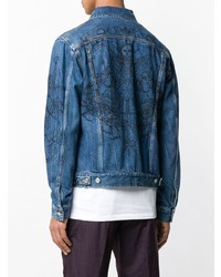 Veste en jean brodée bleue Givenchy