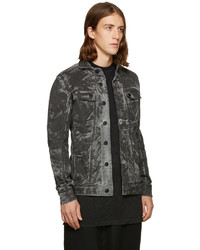 Veste en jean camouflage noire 11 By Boris Bidjan Saberi