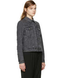Veste en jean déchirée gris foncé Givenchy