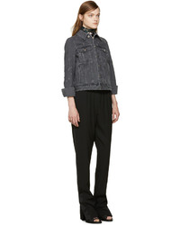 Veste en jean déchirée gris foncé Givenchy