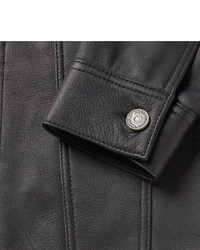 Veste en jean en cuir noire Marc by Marc Jacobs