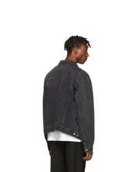 Veste en jean gris foncé Balenciaga