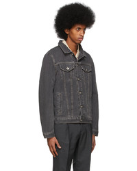 Veste en jean gris foncé Brunello Cucinelli