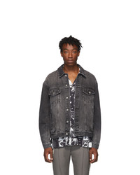 Veste en jean gris foncé Ksubi