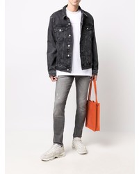 Veste en jean gris foncé Calvin Klein Jeans