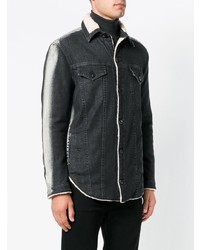 Veste en jean gris foncé Di Liborio