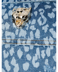 Veste en jean imprimée bleue Philipp Plein