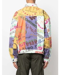 Veste en jean imprimée multicolore Moschino