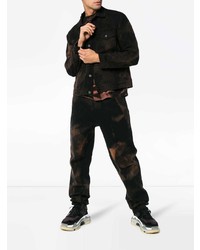 Veste en jean marron foncé 424