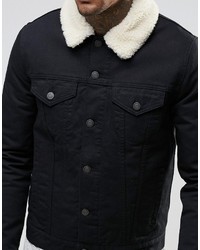 Veste en jean noire Asos