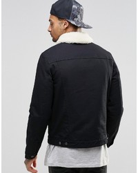 Veste en jean noire Asos