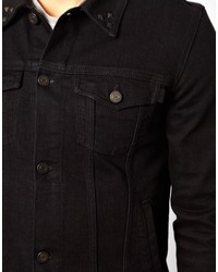 Veste en jean noire Asos