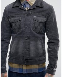 Veste en jean noire Wrangler