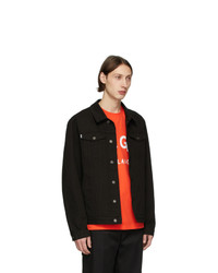 Veste en jean noire MSGM