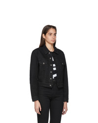 Veste en jean noire Helmut Lang