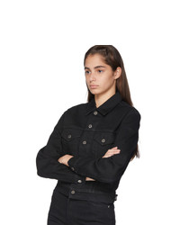 Veste en jean noire Helmut Lang