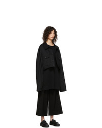 Veste en jean noire Regulation Yohji Yamamoto