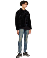 Veste en jean noire John Elliott