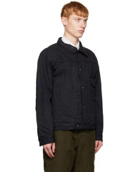 Veste en jean noire Engineered Garments