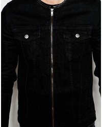 Veste en jean noire Asos