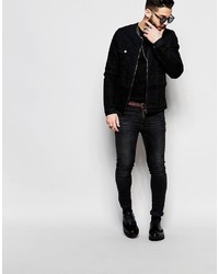 Veste en jean noire Asos