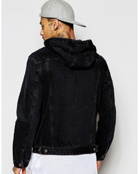 Veste en jean noire Asos