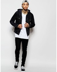 Veste en jean noire Asos