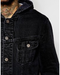 Veste en jean noire Asos