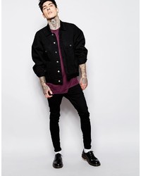 Veste en jean noire Asos