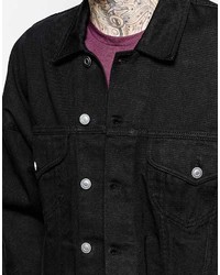 Veste en jean noire Asos