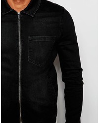 Veste en jean noire Asos