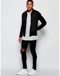 Veste en jean noire Asos