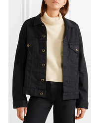 Veste en jean noire Khaite