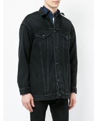 Veste en jean noire Minedenim