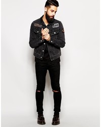 Veste en jean noire Lee