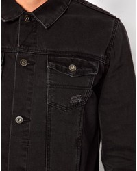 Veste en jean noire Asos