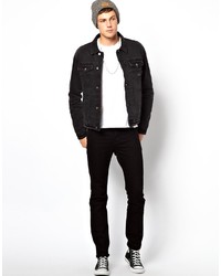 Veste en jean noire Asos