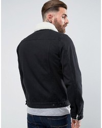 Veste en jean noire Asos